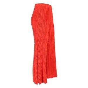 Pleats Please Wide-Leg Cropped Trousers With Distinctive Pleated Texture - NWT
